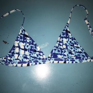 Blue and White Swim Top